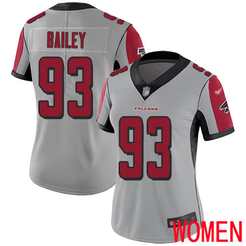 Atlanta Falcons Limited Silver Women Allen Bailey Jersey NFL Football #93 Inverted Legend->atlanta falcons->NFL Jersey